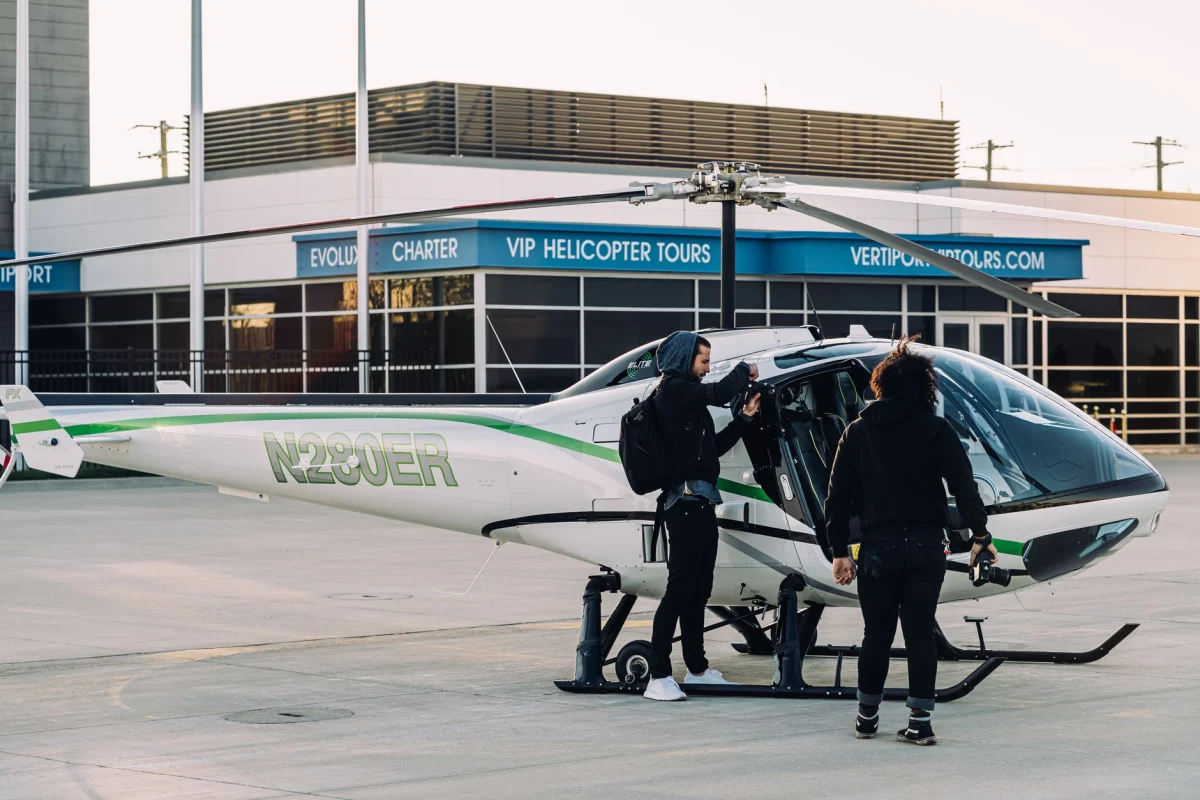 Helikopter Kiralama hizmetinin verildiği bir etkinlikten kare