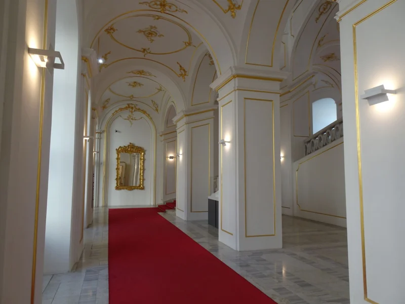 Geniş Koridor · 15+ Metre: kırmızı halı ve araç